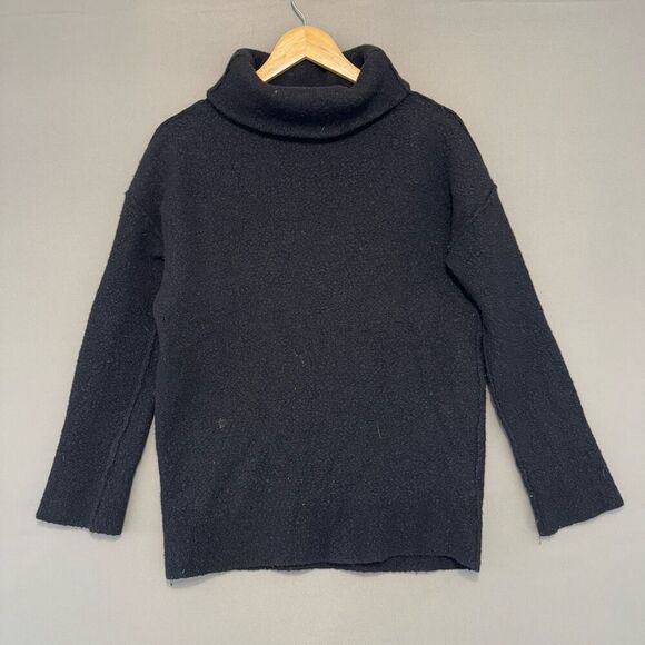 COS Oversized Turtle Neck Sweater Wool Blend Size Small Black Color - Picture 1 of 9
